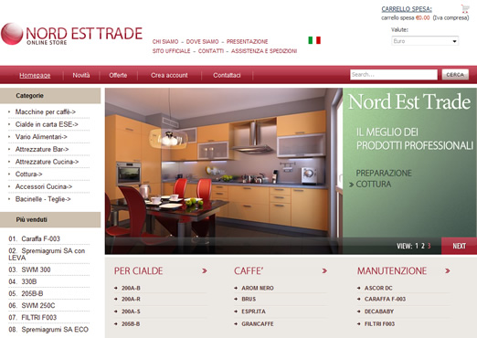 sito e commerce - Nord Est Trade