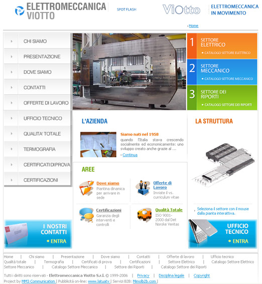 realizzazione siti web elettromeccanica - Elettromeccanica Viotto