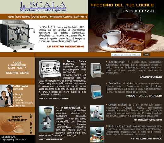realizzazione siti web machine caffe&rsquo; - La Scala