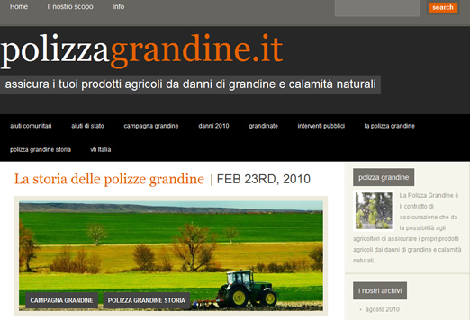 blog aziendale - Polizza Grandine